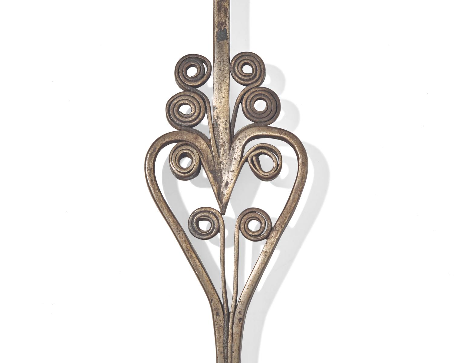 An Assorted Group of Six Wrought Iron Kitchen and Fireplace Accessories