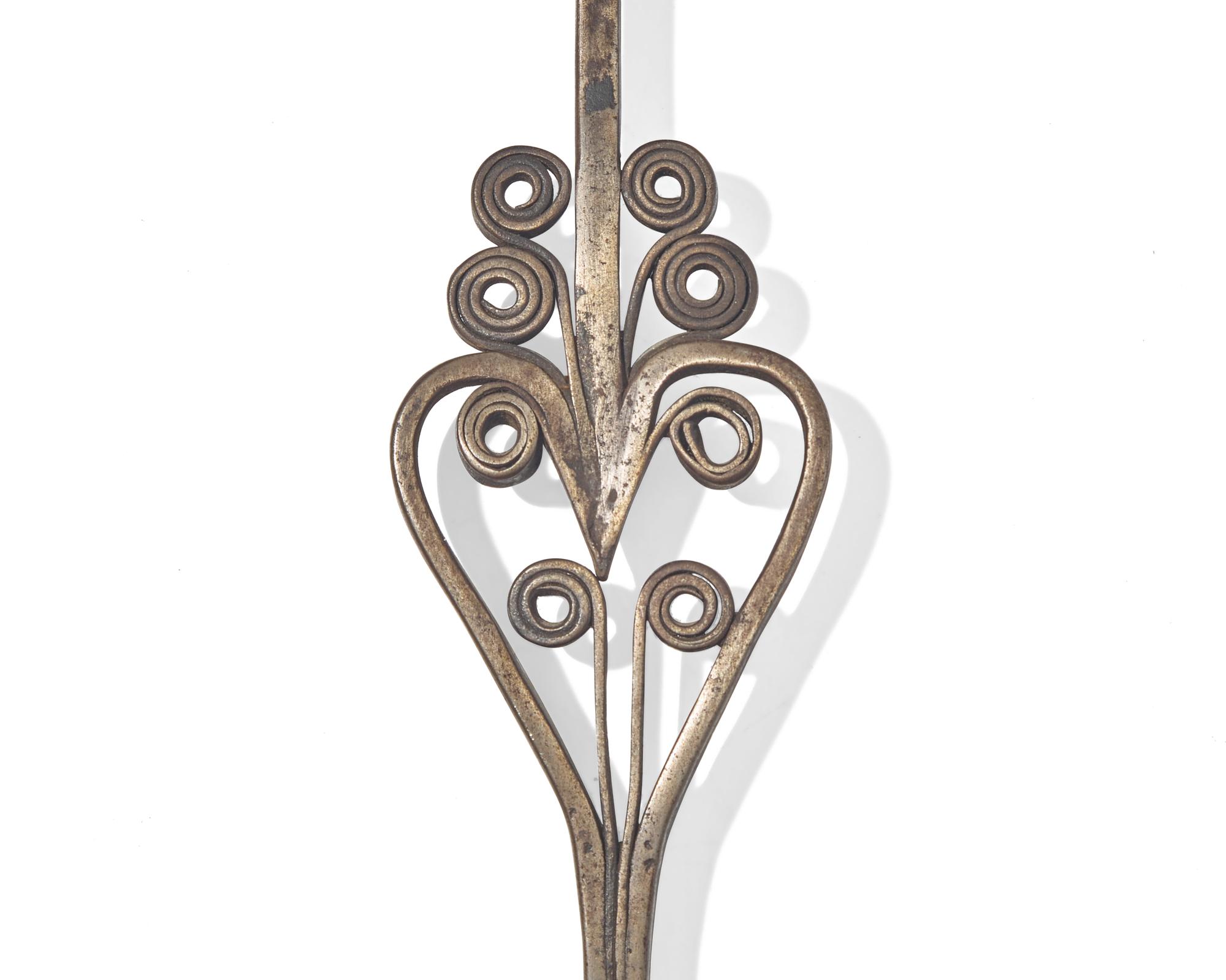 An Assorted Group of Six Wrought Iron Kitchen and Fireplace Accessories