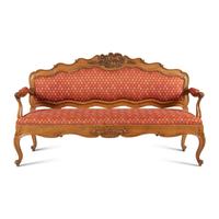 An Italian Carved Walnut Settee