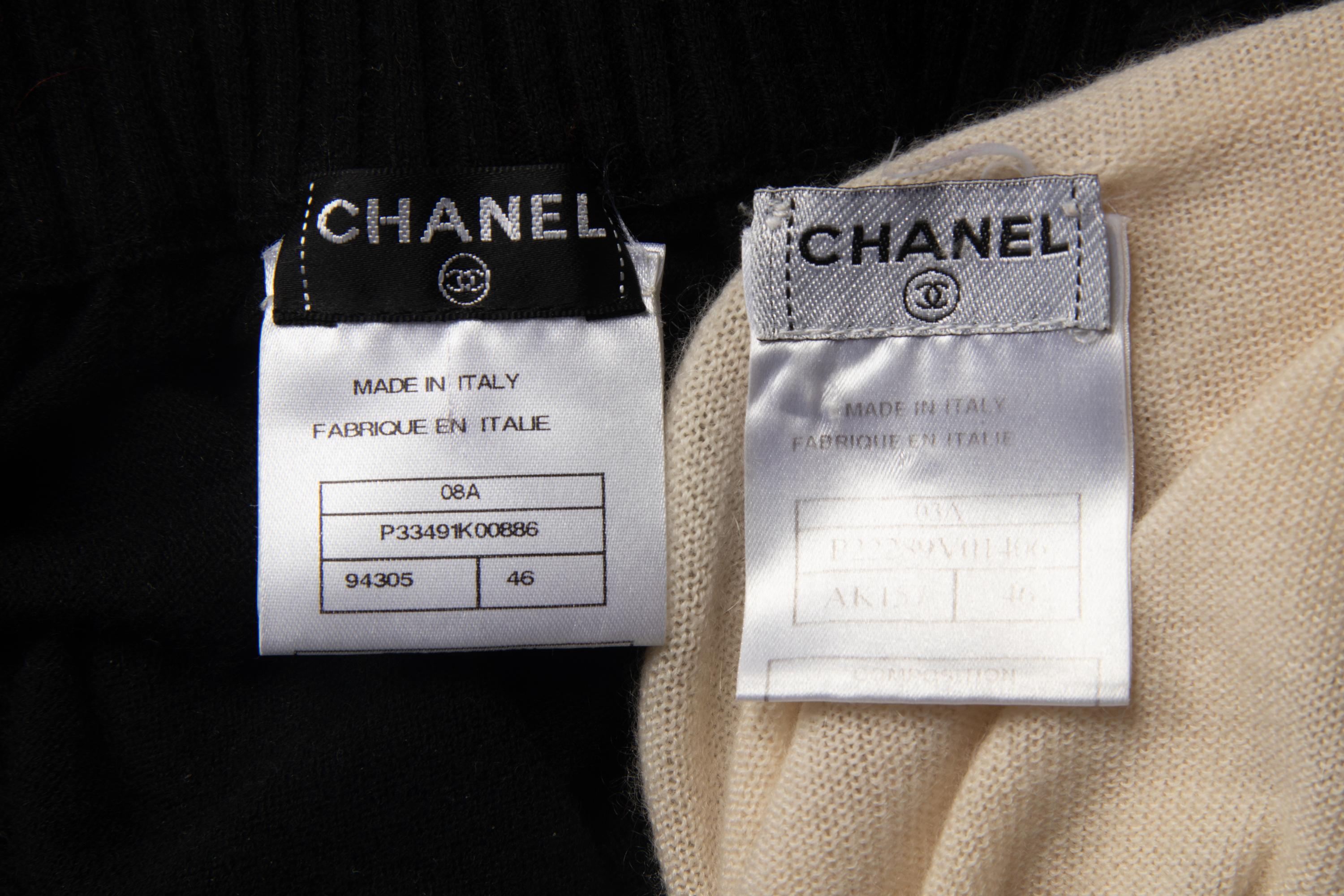 Two Chanel Sweaters and One Chanel Skirt with Belt