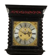 A William and Mary Ebonized Longcase Clock