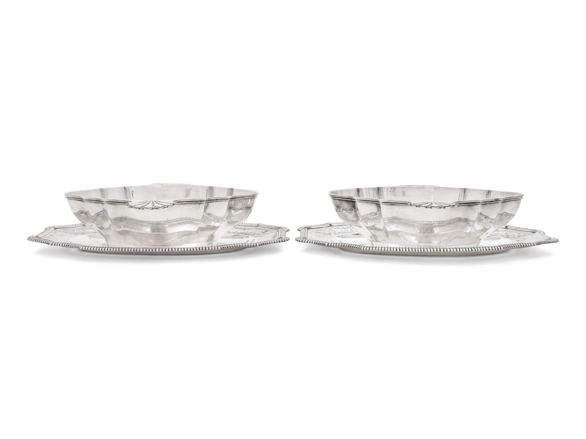 A Pair of French Silver Sauce Boats
