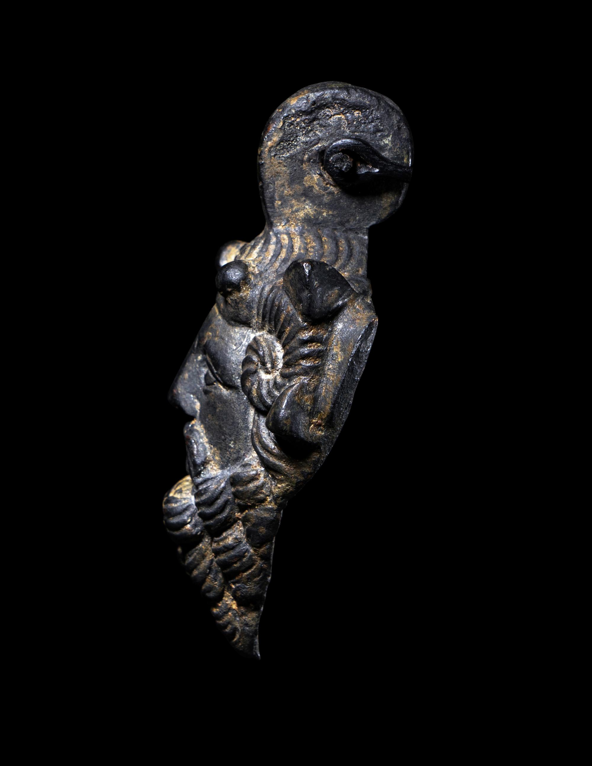 A Roman Bronze Zeus-Ammon Applique