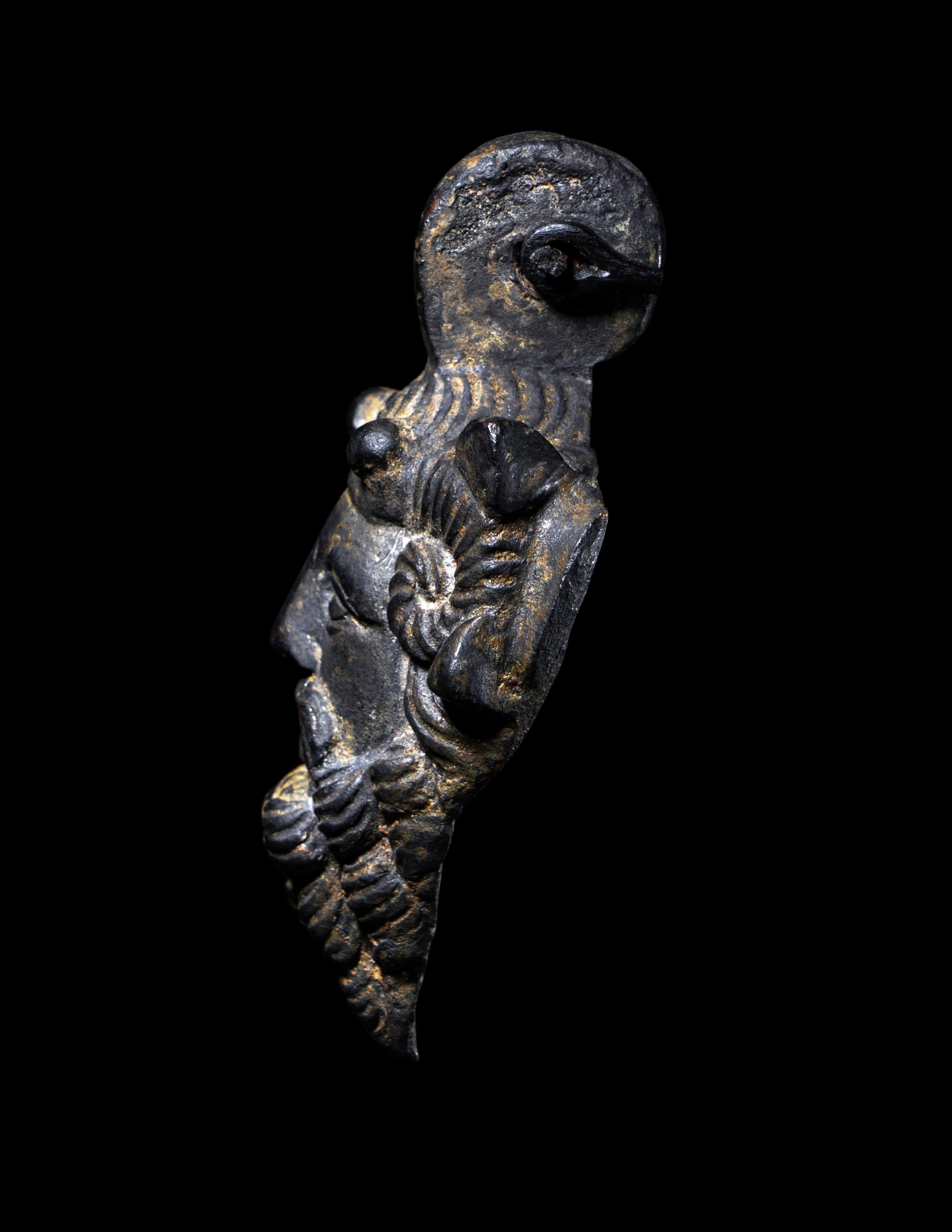 A Roman Bronze Zeus-Ammon Applique