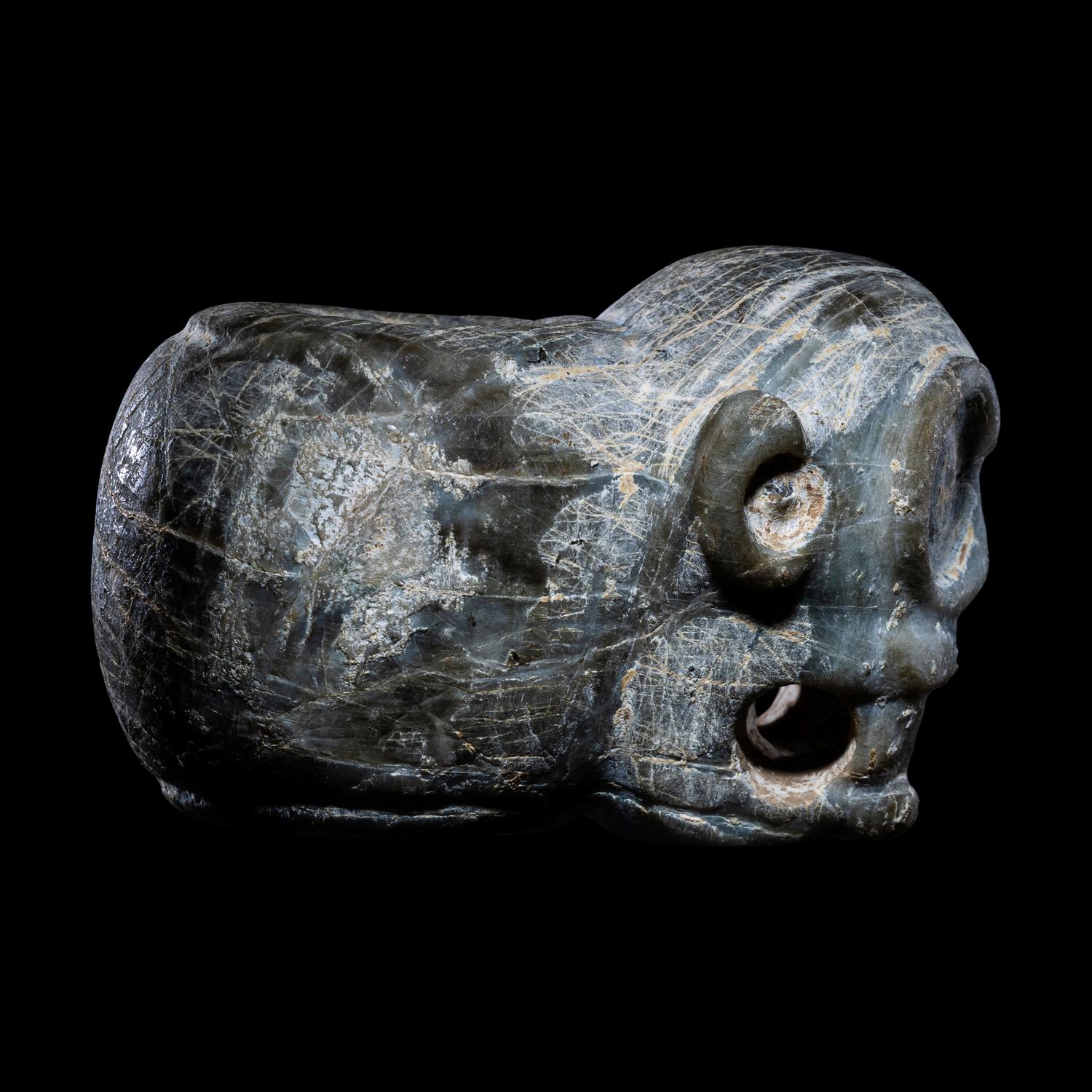 A Costa Rican Stone Effigy Mace Head