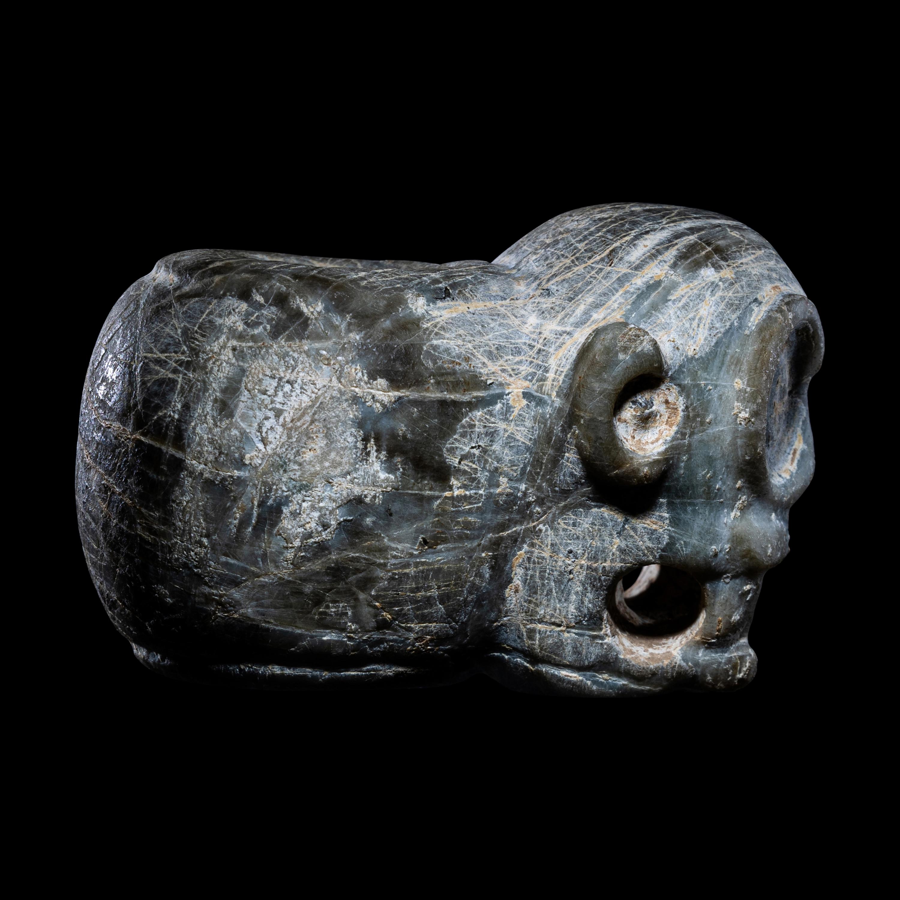 A Costa Rican Stone Effigy Mace Head
