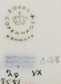 A Royal Copenhagen Flora Danica Porcelain Monteith