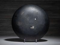 Award Winning Repeating Feather Blackware Plate, with Gunmetal Finish 1956-1959