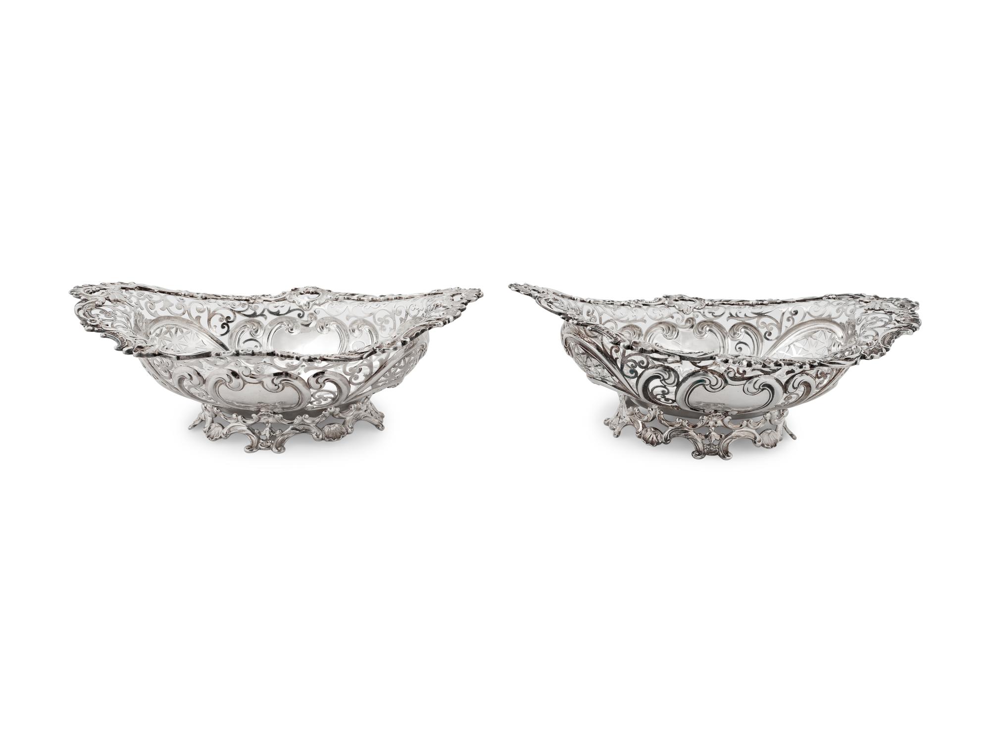 Two American Pierced Silver Footed Bowls — GORHAM MANUFACTURING COMPANY, PROVIDENCE, RHODE ISLAND, EARLY 20TH CENTURY