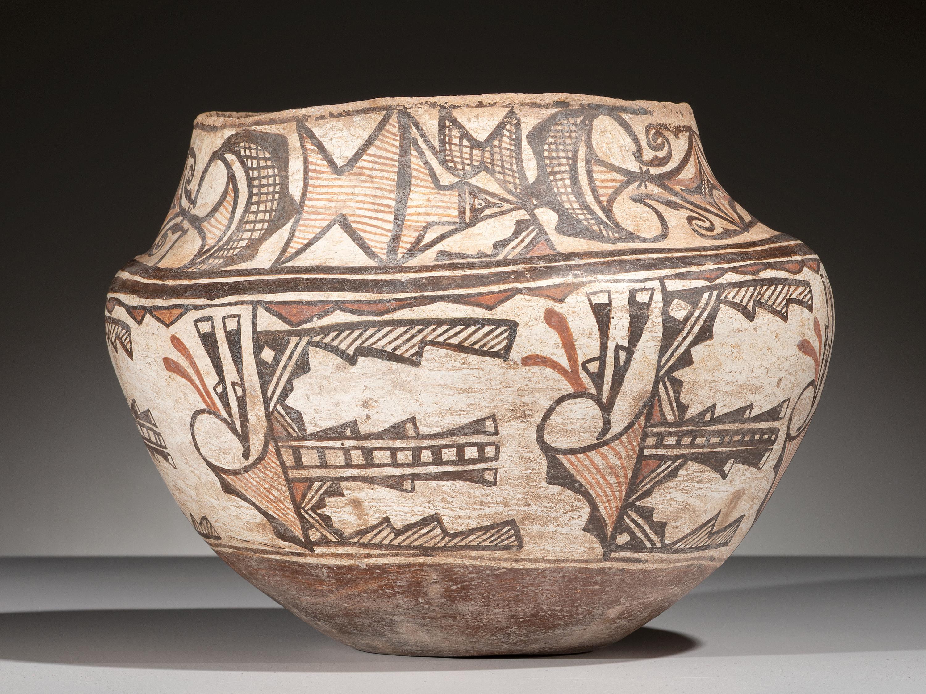 Zuni Polychrome Pottery Olla