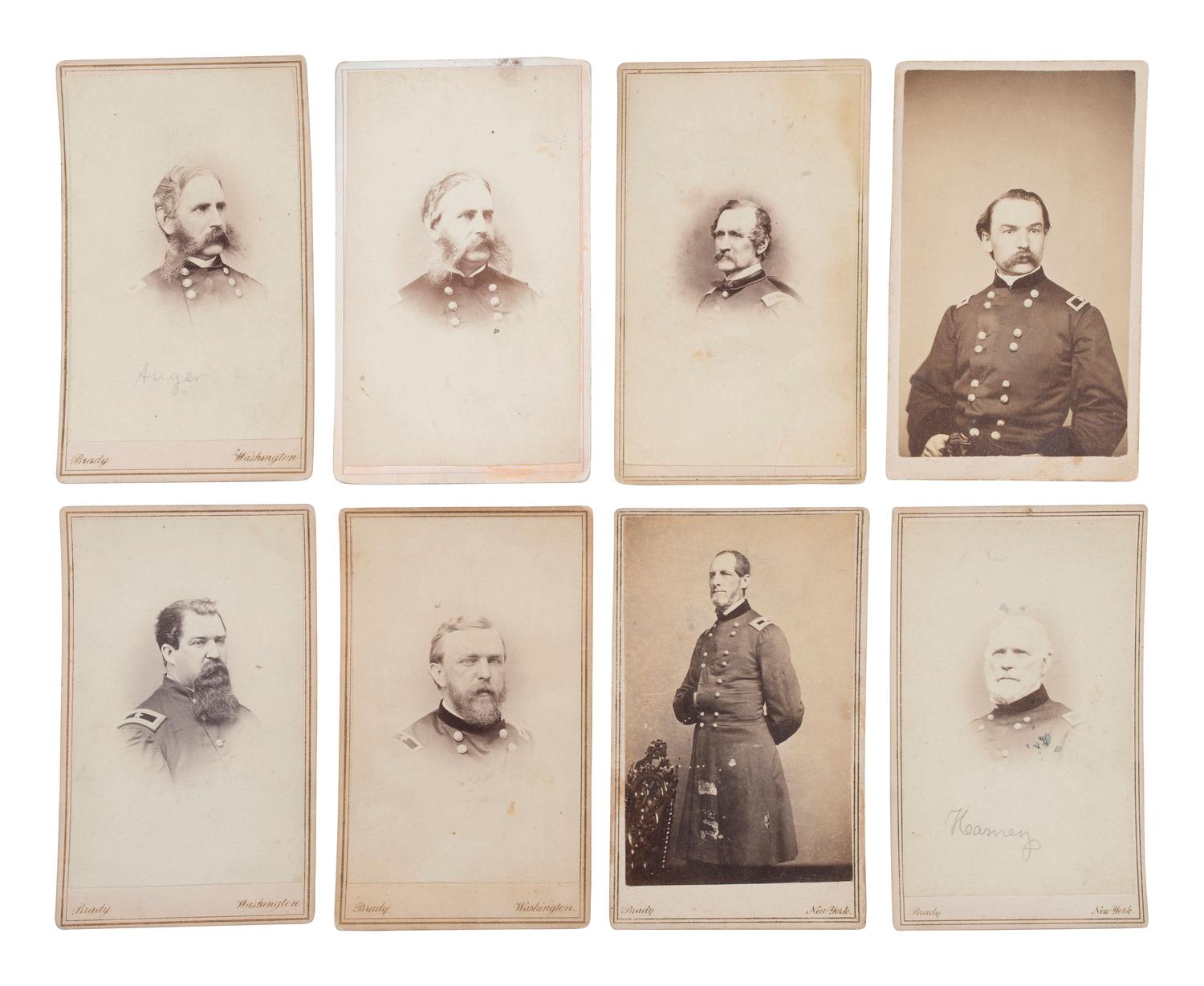 [CIVIL WAR - WESTERN THEATER - TRANS-MISSISSIPPI THEATER]. BRADY, Mathew (1822-1896), photographer. A group of 33 CDVs of Union generals and officers, incl. MCPHERSON, HALLECK, MCCLERNAND, MITCHELL, GILLMORE, MILROY, & FRY.