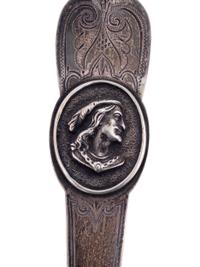 An American Coin Silver Spiral-Twist Punch Server