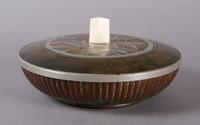 A Tiffany Studios Bronze Bowl, Diameter 8 inches.