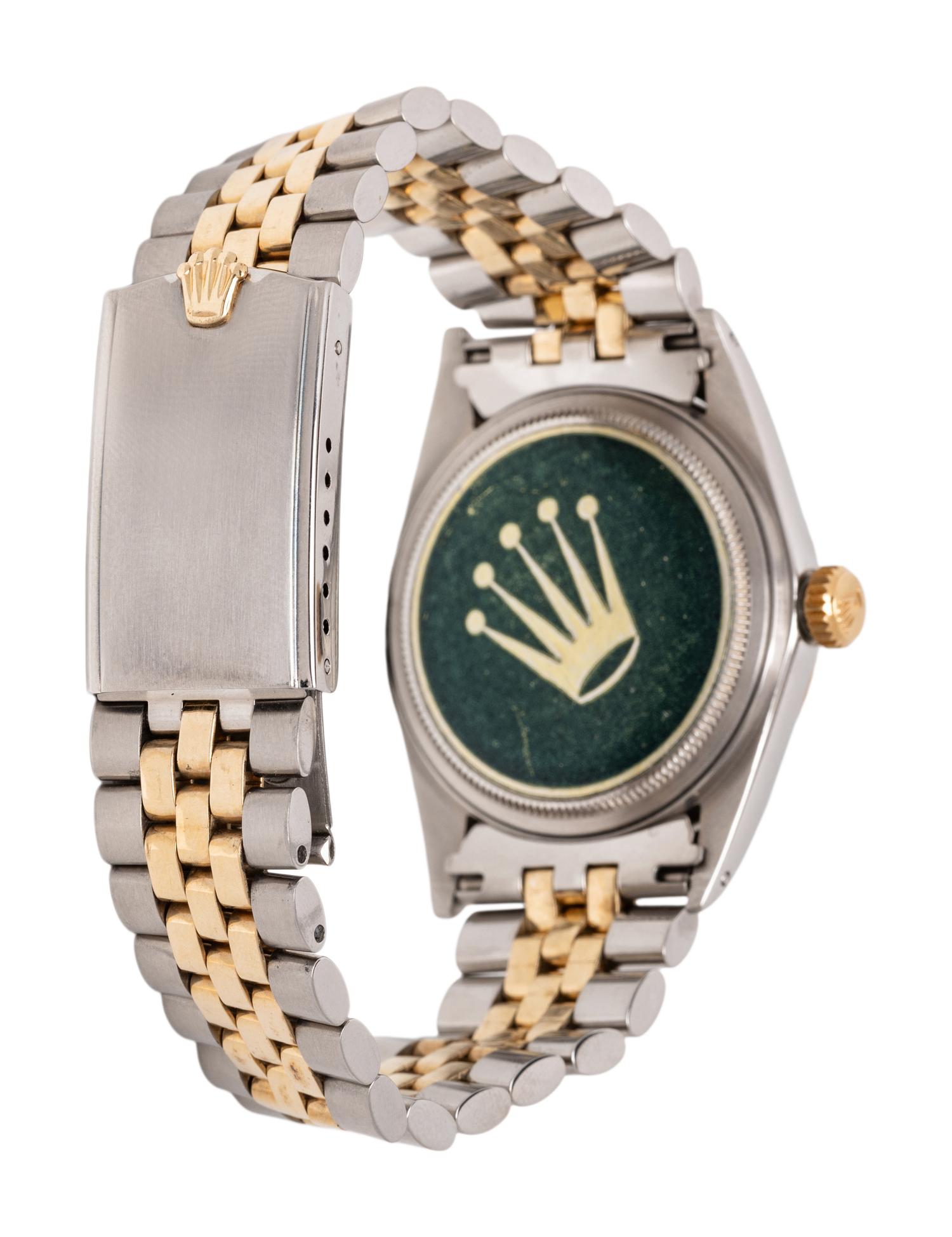 ROLEX, REF. 1601 STAINLESS STEEL AND 14K YELLOW GOLD 'DATEJUST' WATCH