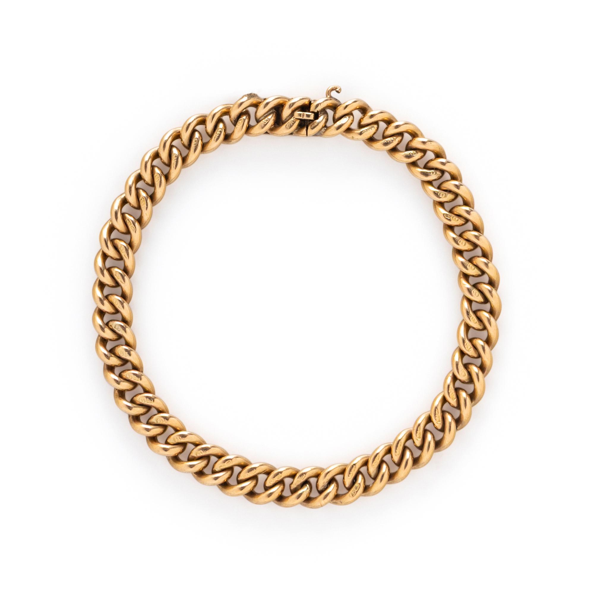 YELLOW GOLD LINK BRACELET