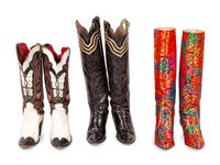 Three Pairs Women's Cowboy Boots
