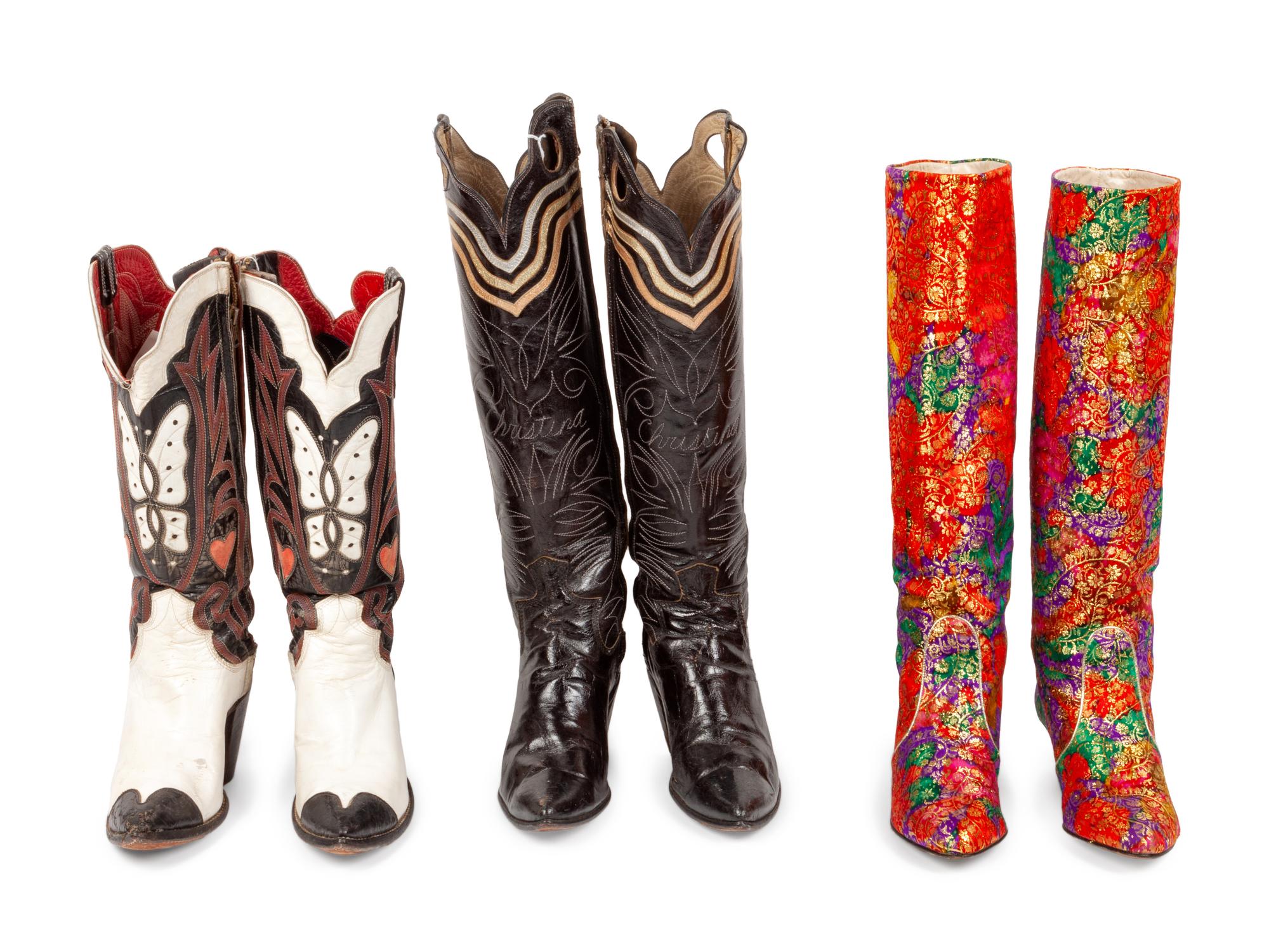 Three Pairs Women's Cowboy Boots