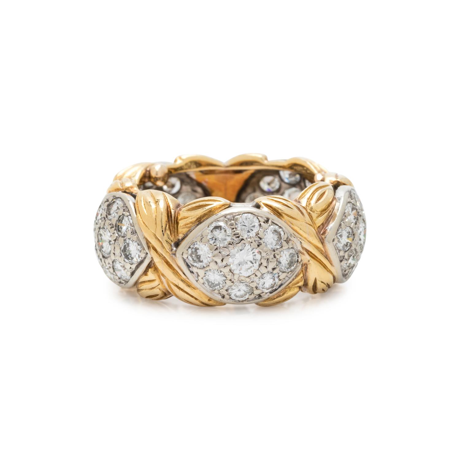 BICOLOR GOLD AND DIAMOND RING