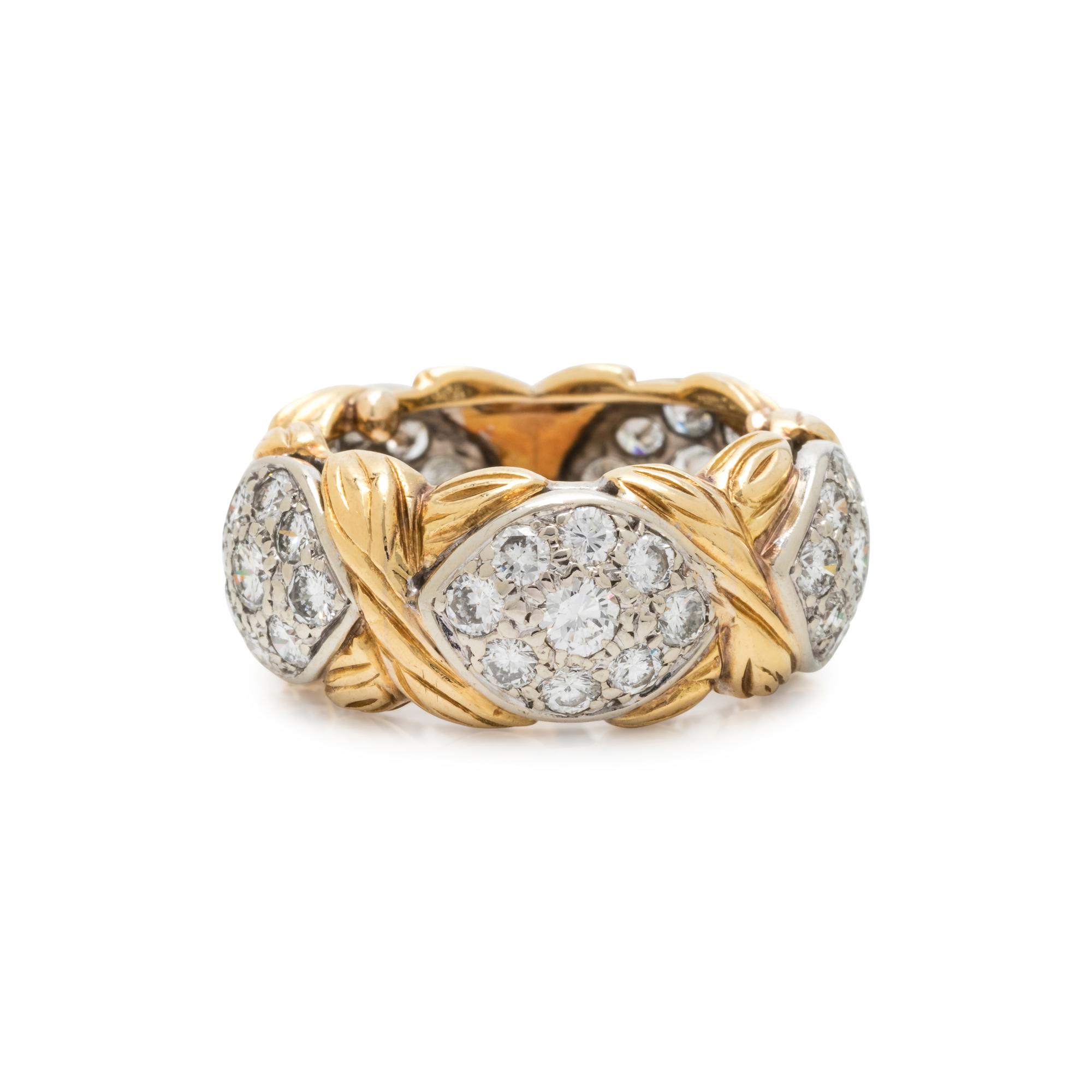 BICOLOR GOLD AND DIAMOND RING