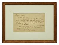 [Gardening] Jekyll, Gertrude. Group of Three Autograph Letters, signed, to artist William Nicholson