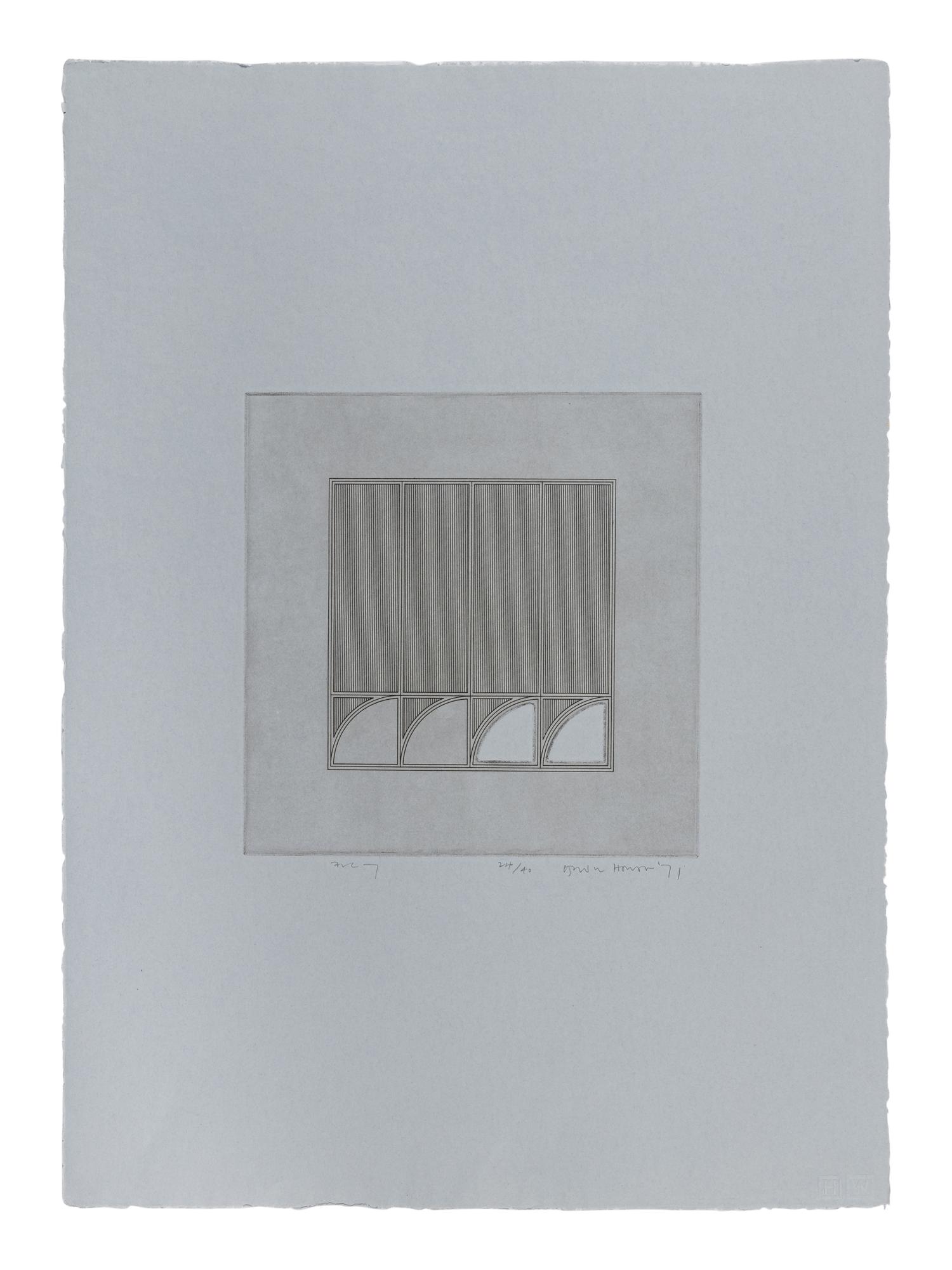 A Set of 6 Prints from Arcs Within a Square , 1971