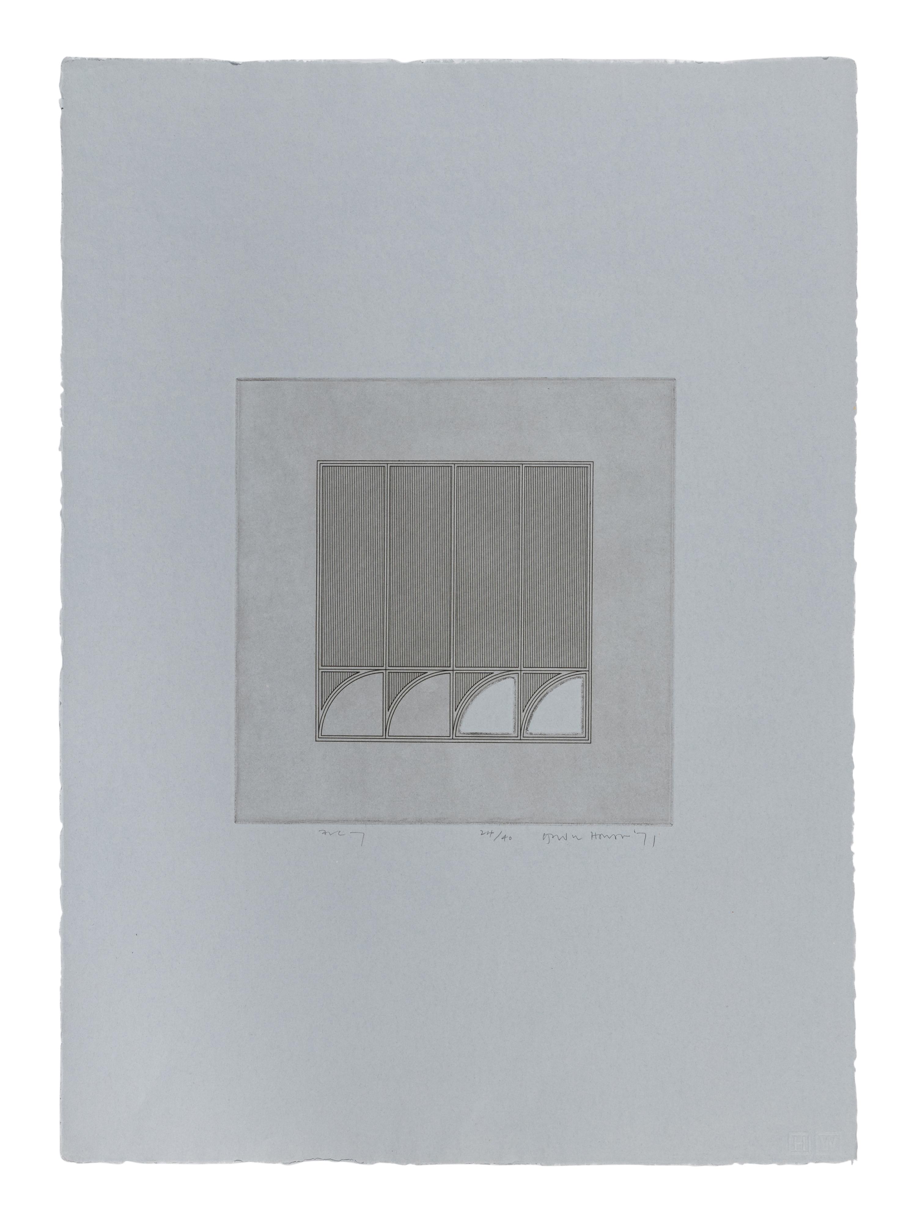 A Set of 6 Prints from Arcs Within a Square , 1971