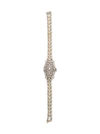 ART DECO, DIAMOND AND SEED PEARL SURPRISE WRISTWATCH