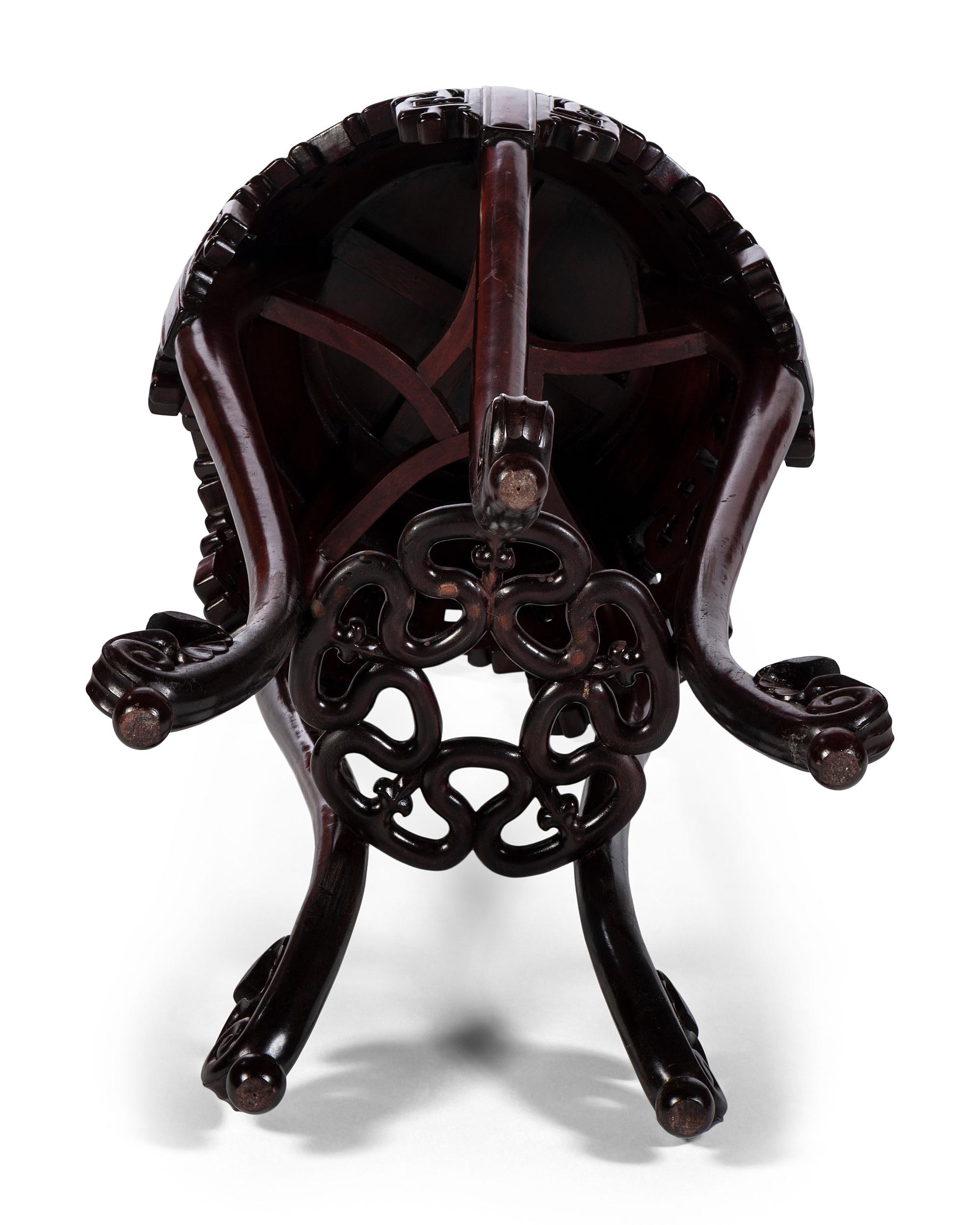 Two Carved Hardwood Fern Stands