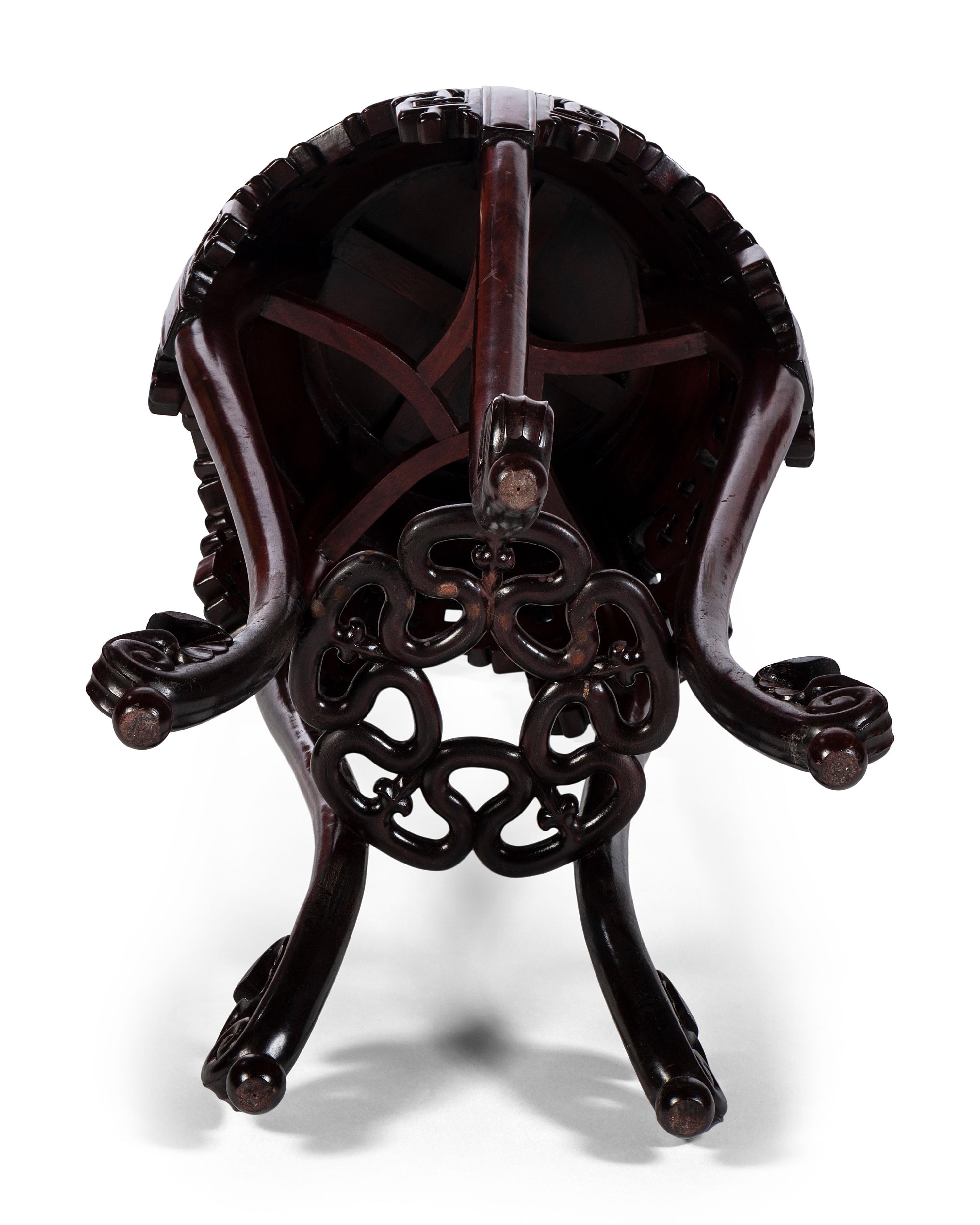 Two Carved Hardwood Fern Stands