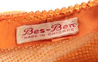 Two Bes-Ben Hats with Feathers; One Red, One Orange, 1940s-1950s