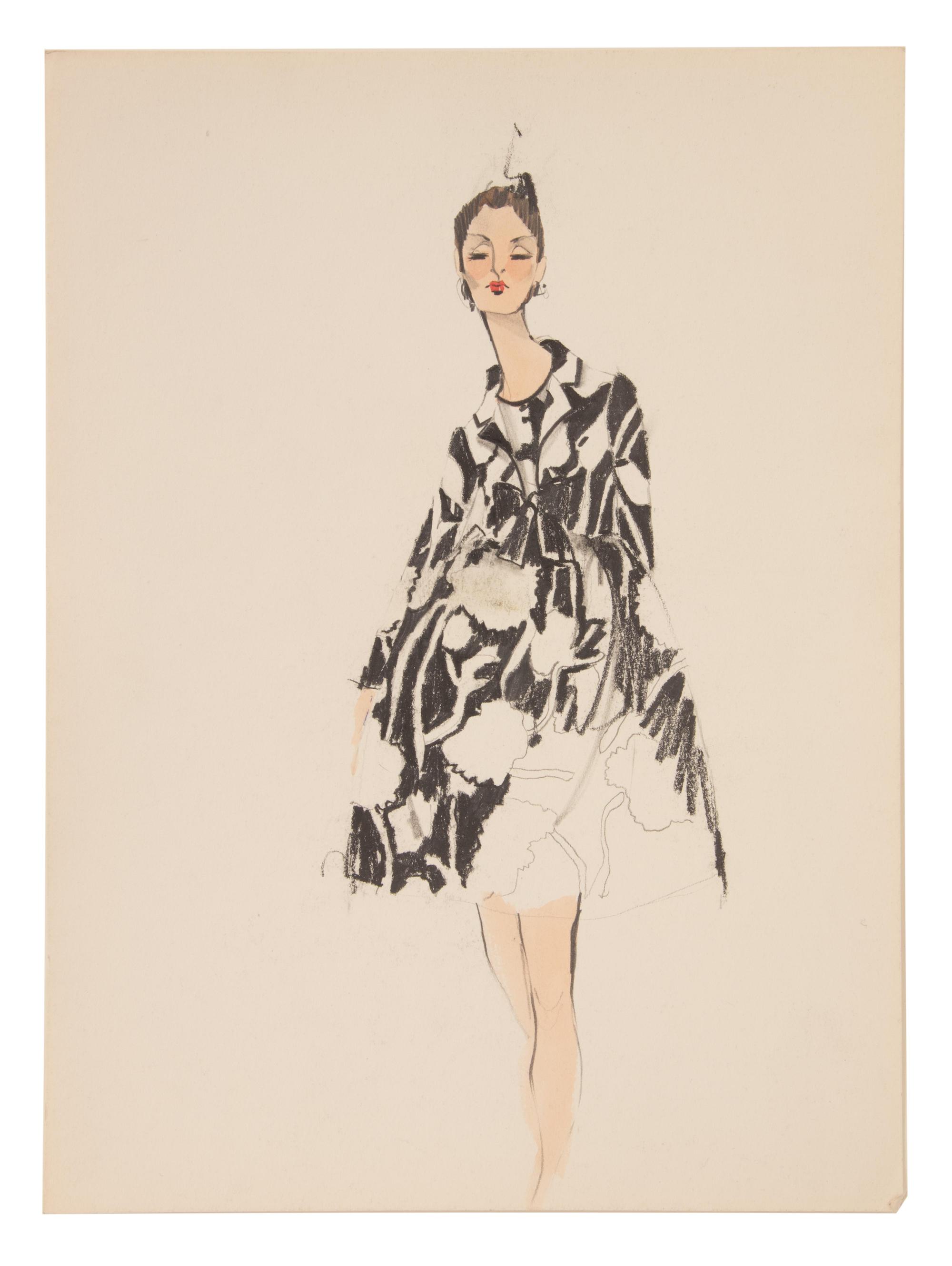 11 Michaele Vollbracht for Geoffrey Beene Fashion Illustrations, Late 1960s