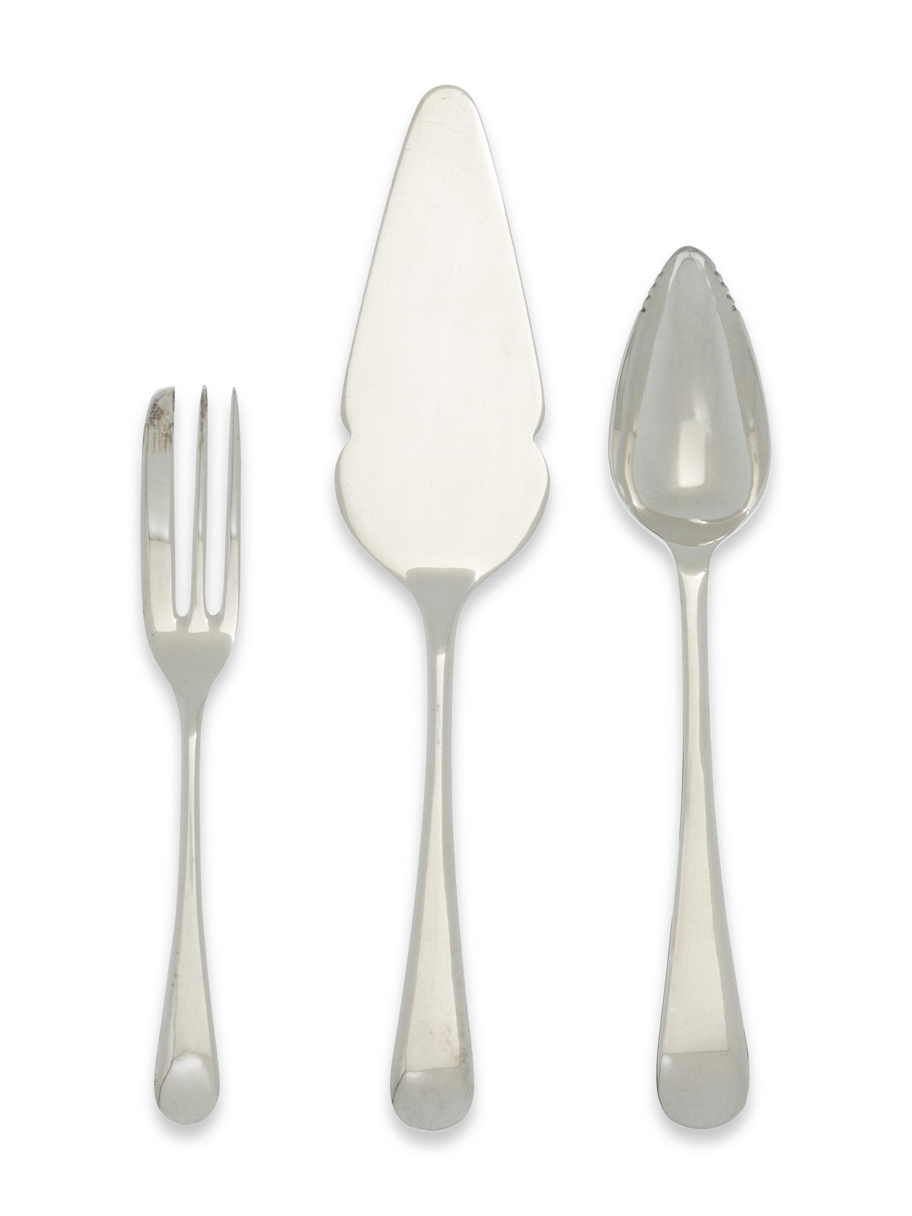 An English Silver-Plate Dessert Service