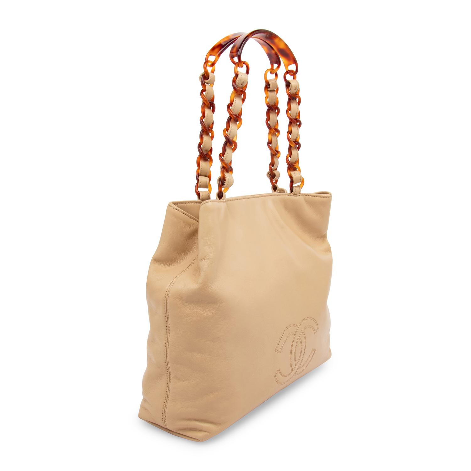 Chanel, Beige Leather CC Tote