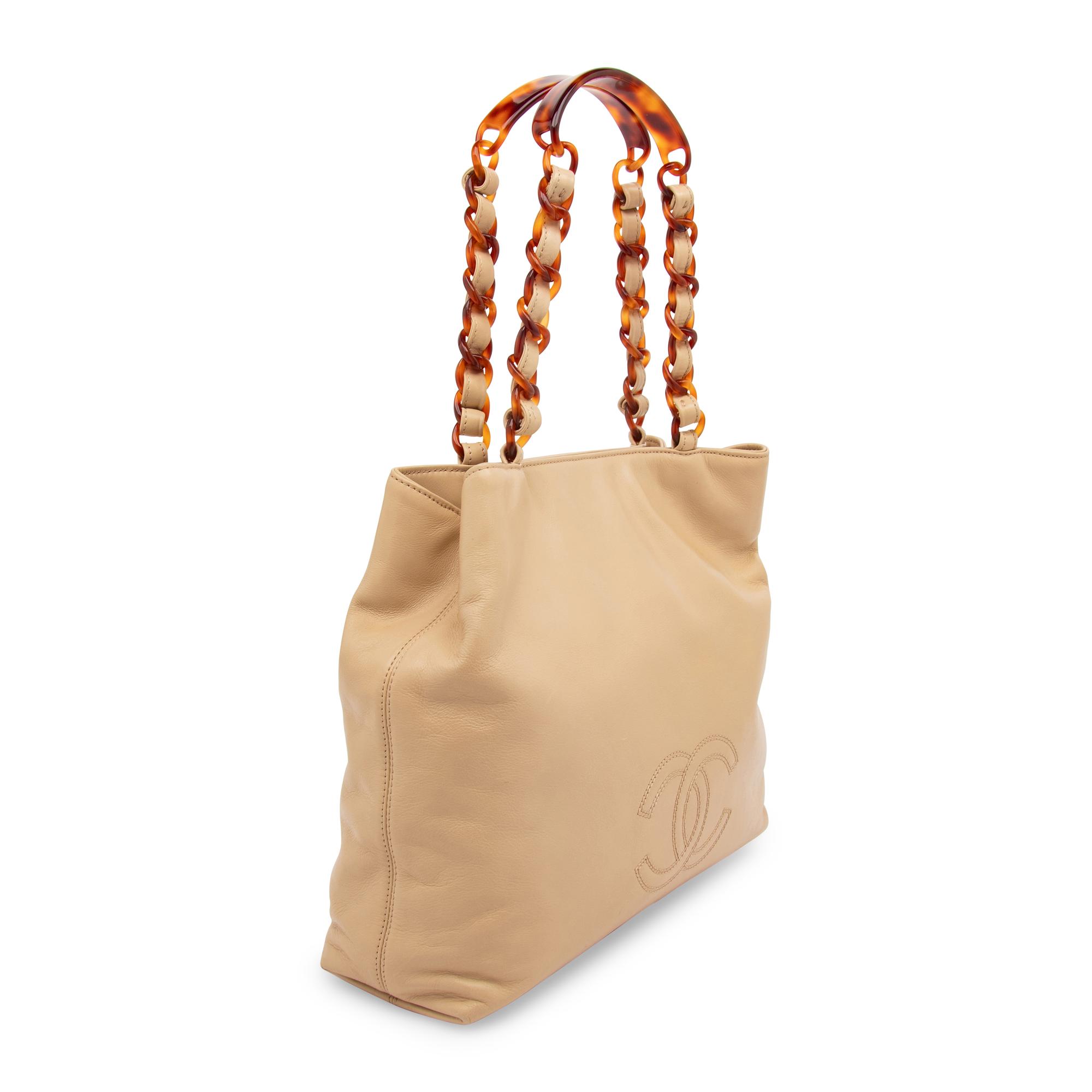 Chanel, Beige Leather CC Tote