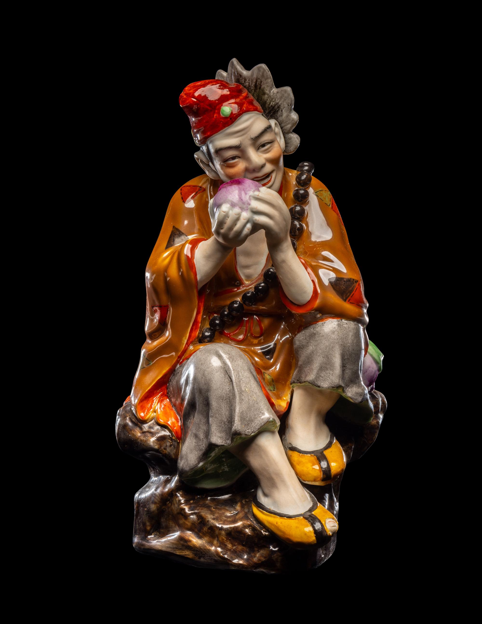 A Chinese Famille Rose Porcelain Figure of Jigong