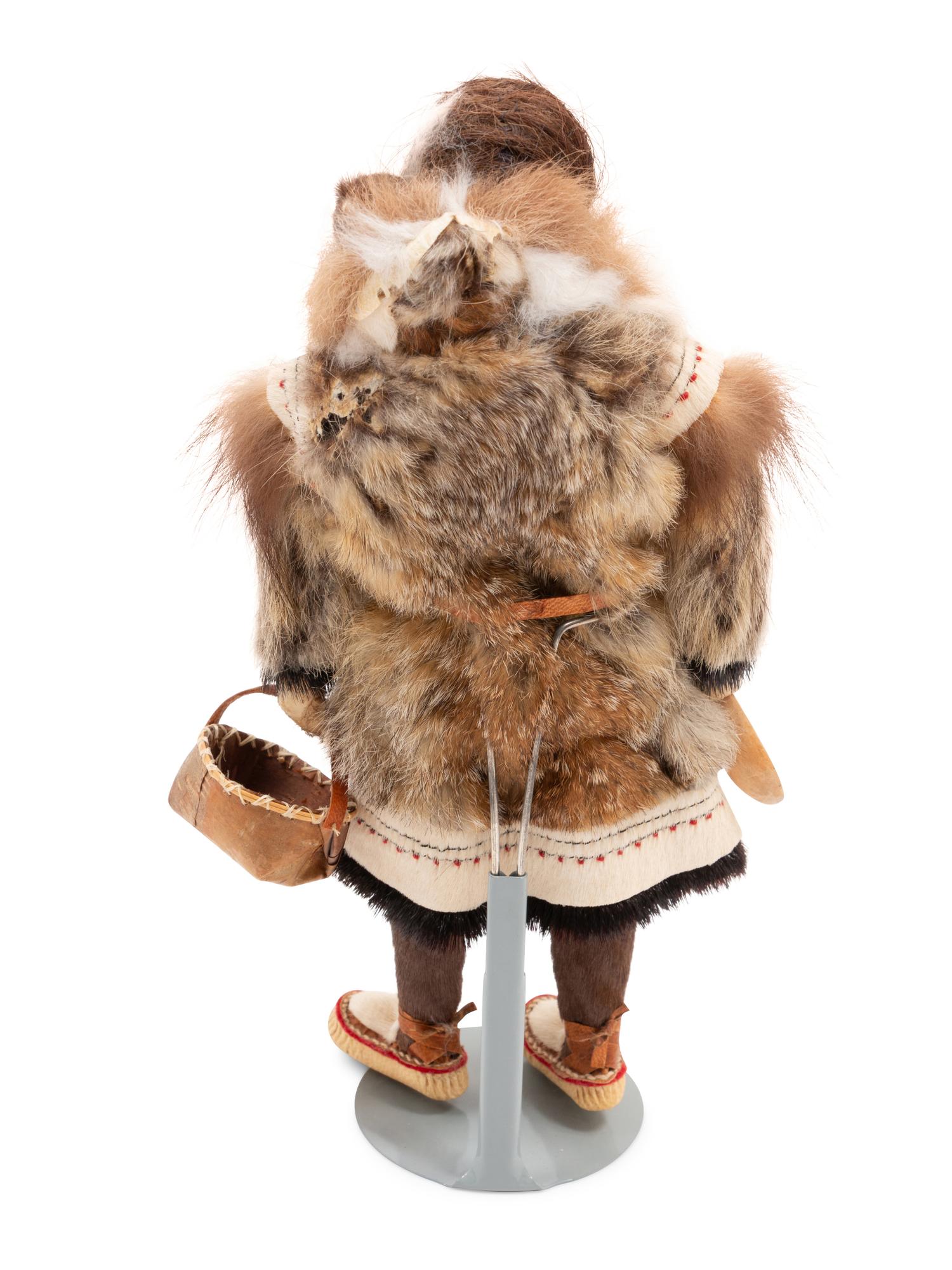 Iñupiat Carved Mother and Child Doll