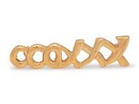 A 14 Karat Yellow Gold 'XO' Brooch,