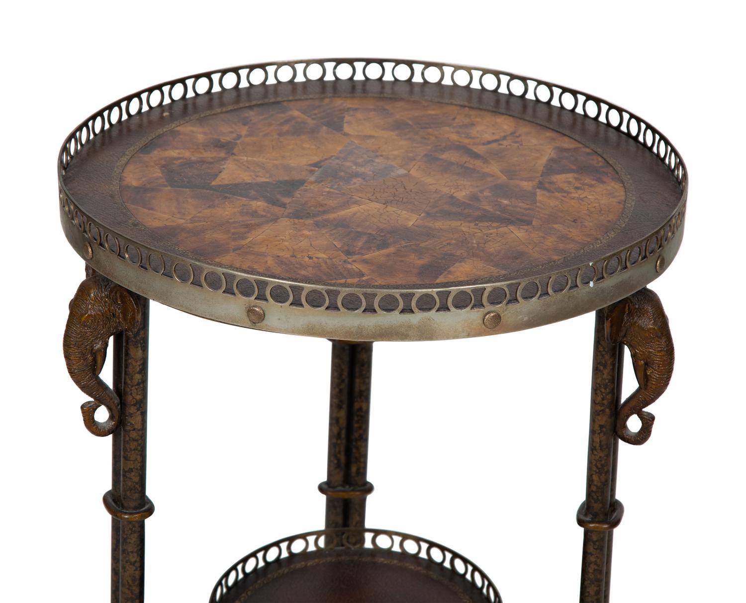 A French Brass Side Table After the Model by Adam Weisweiler
