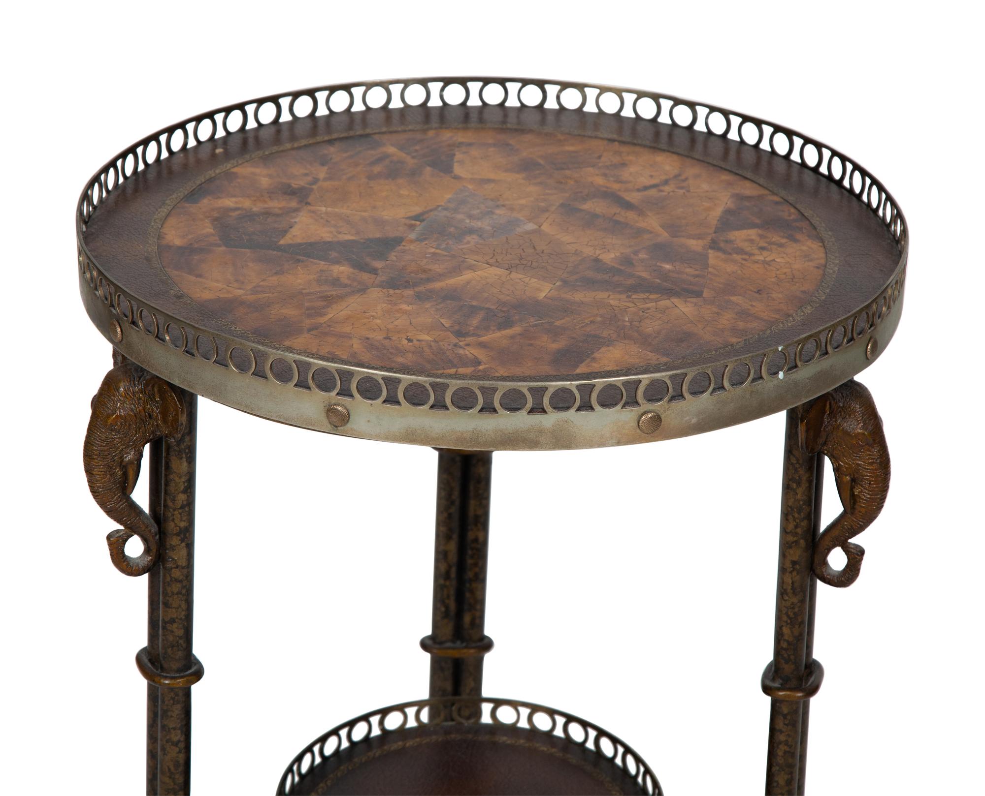 A French Brass Side Table After the Model by Adam Weisweiler