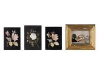 Four Continental Pietra Dura Plaques