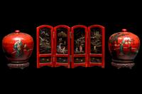 Three Export Lacquer Wares
