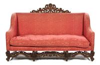 A Renaissance Revival Canape, Width 76 inches.