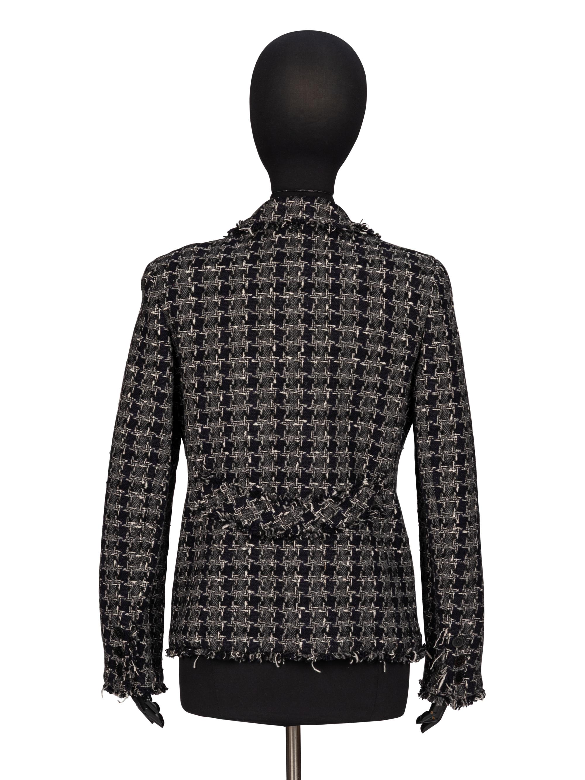 Chanel, Houndstooth Tweed Blazer