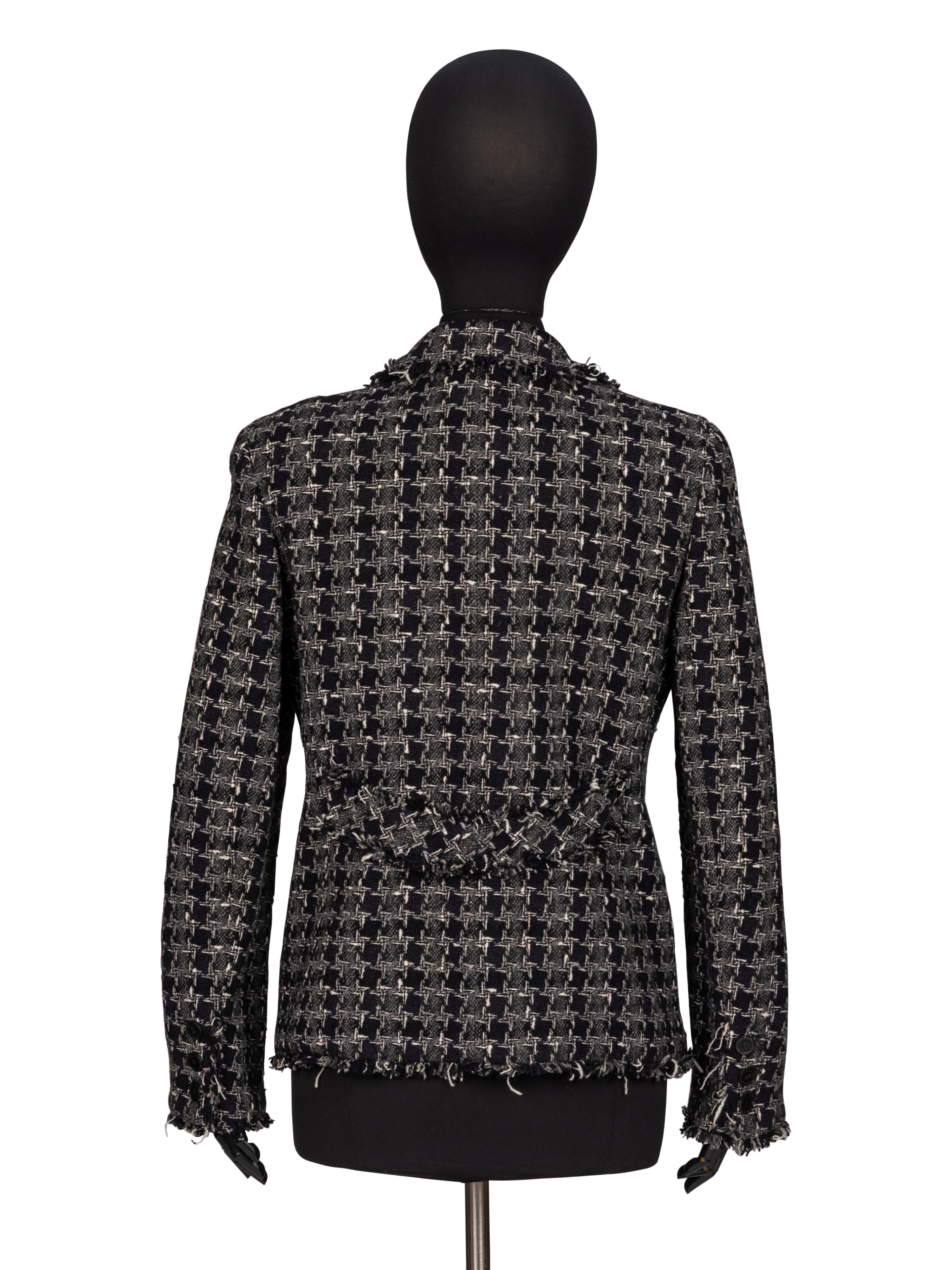 Chanel, Houndstooth Tweed Blazer