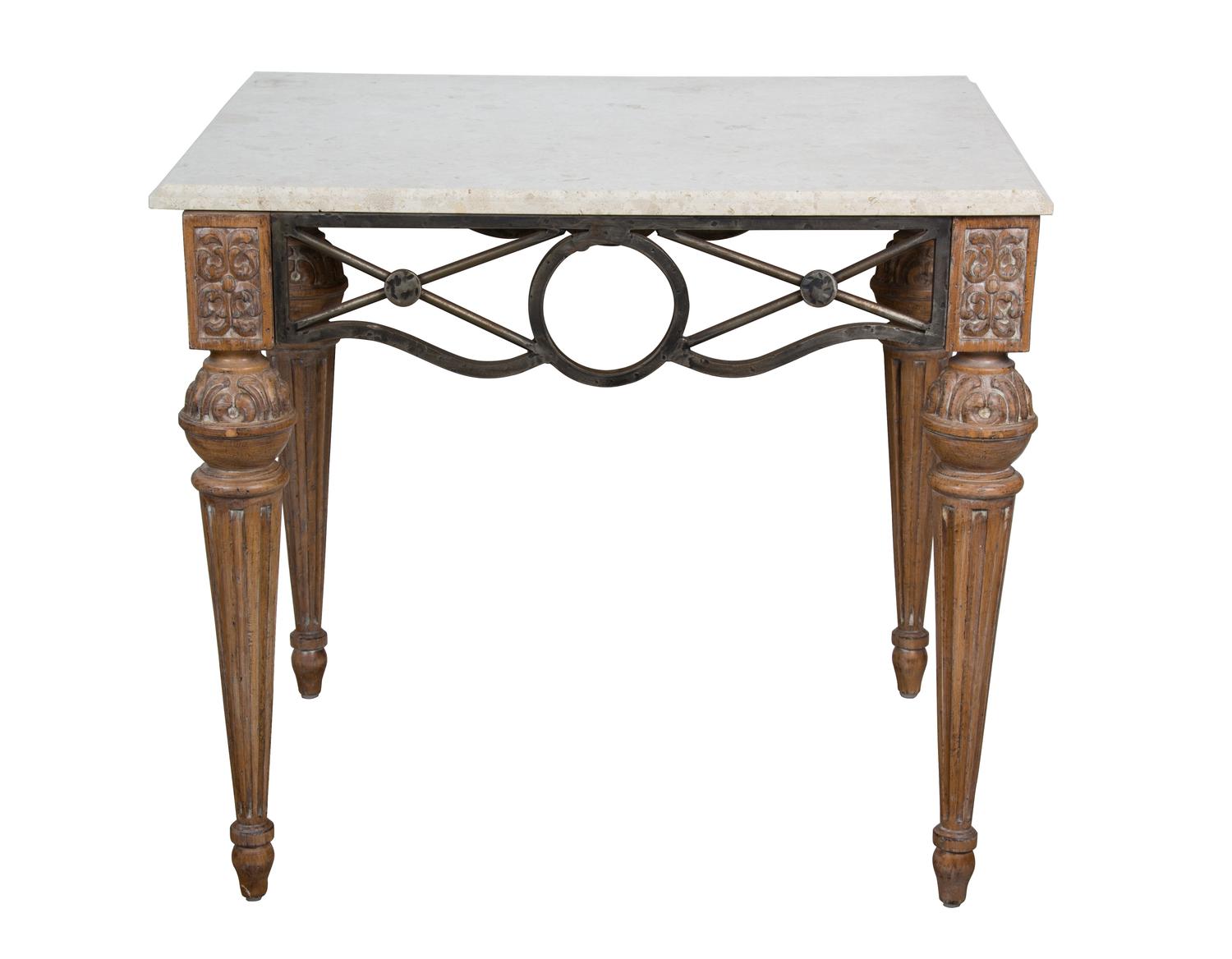 A Pair of Neoclassical Style Side Tables Height 26 1/2 x width 30 x depth 25 3/4 inches — 20TH CENTURY