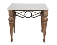 A Pair of Neoclassical Style Side Tables Height 26 1/2 x width 30 x depth 25 3/4 inches — 20TH CENTURY