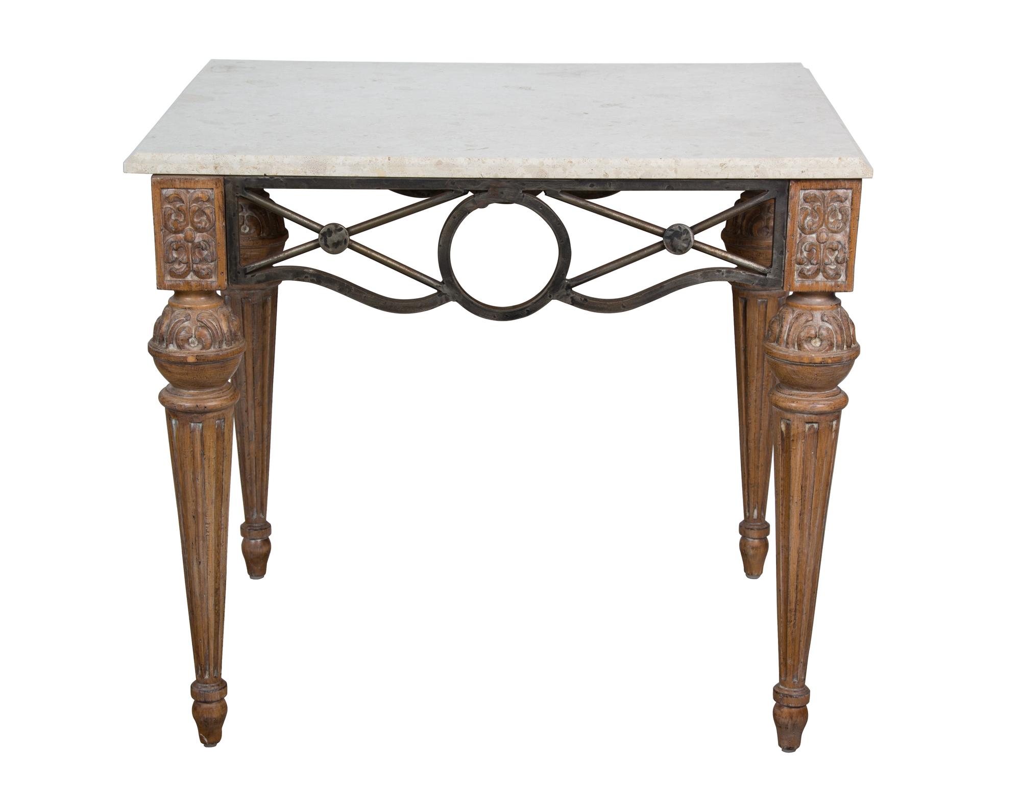 A Pair of Neoclassical Style Side Tables Height 26 1/2 x width 30 x depth 25 3/4 inches — 20TH CENTURY