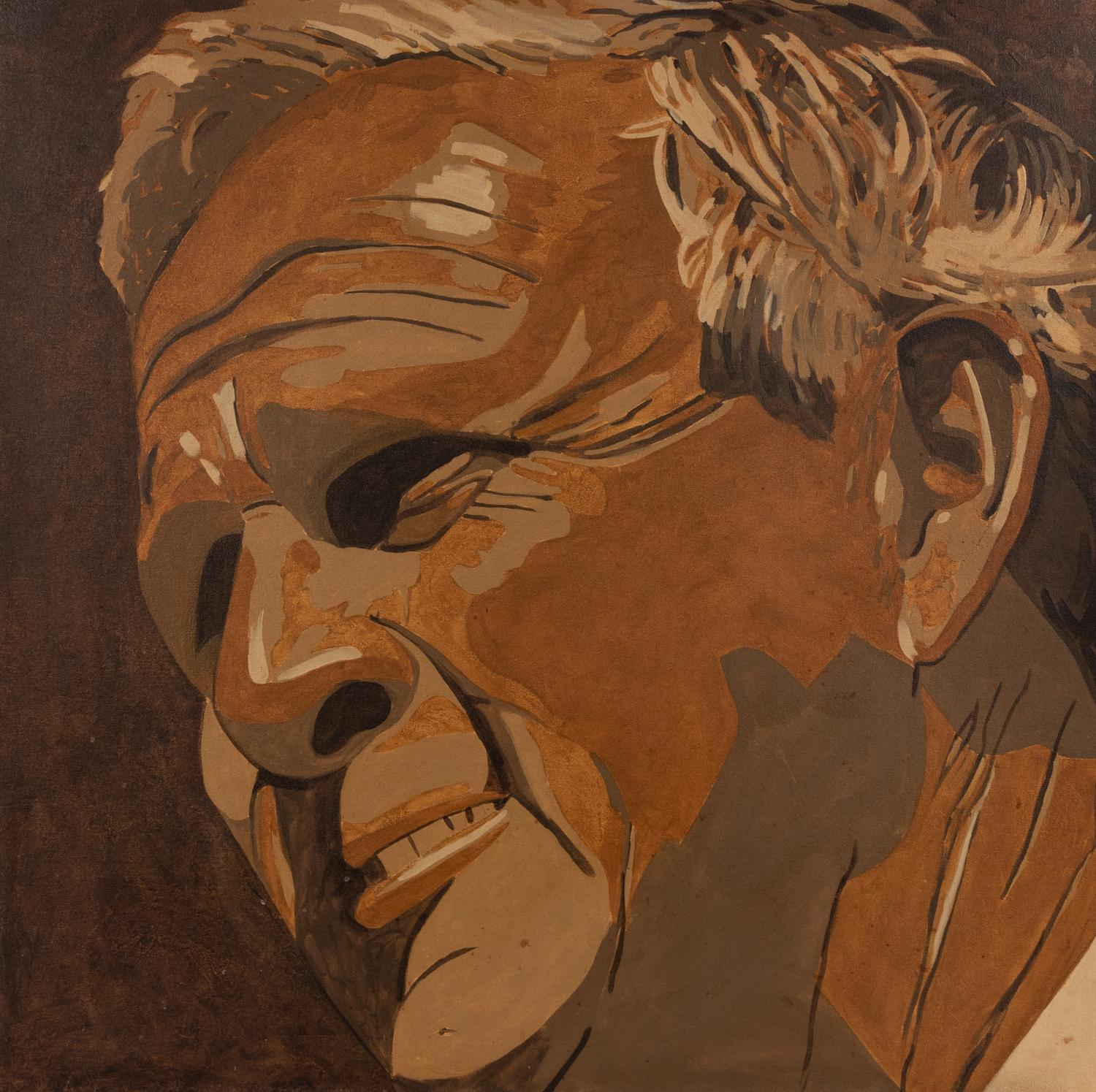 An Arnold Palmer Large Painting Formerly Displayed at Mike Ditka's Restaurant