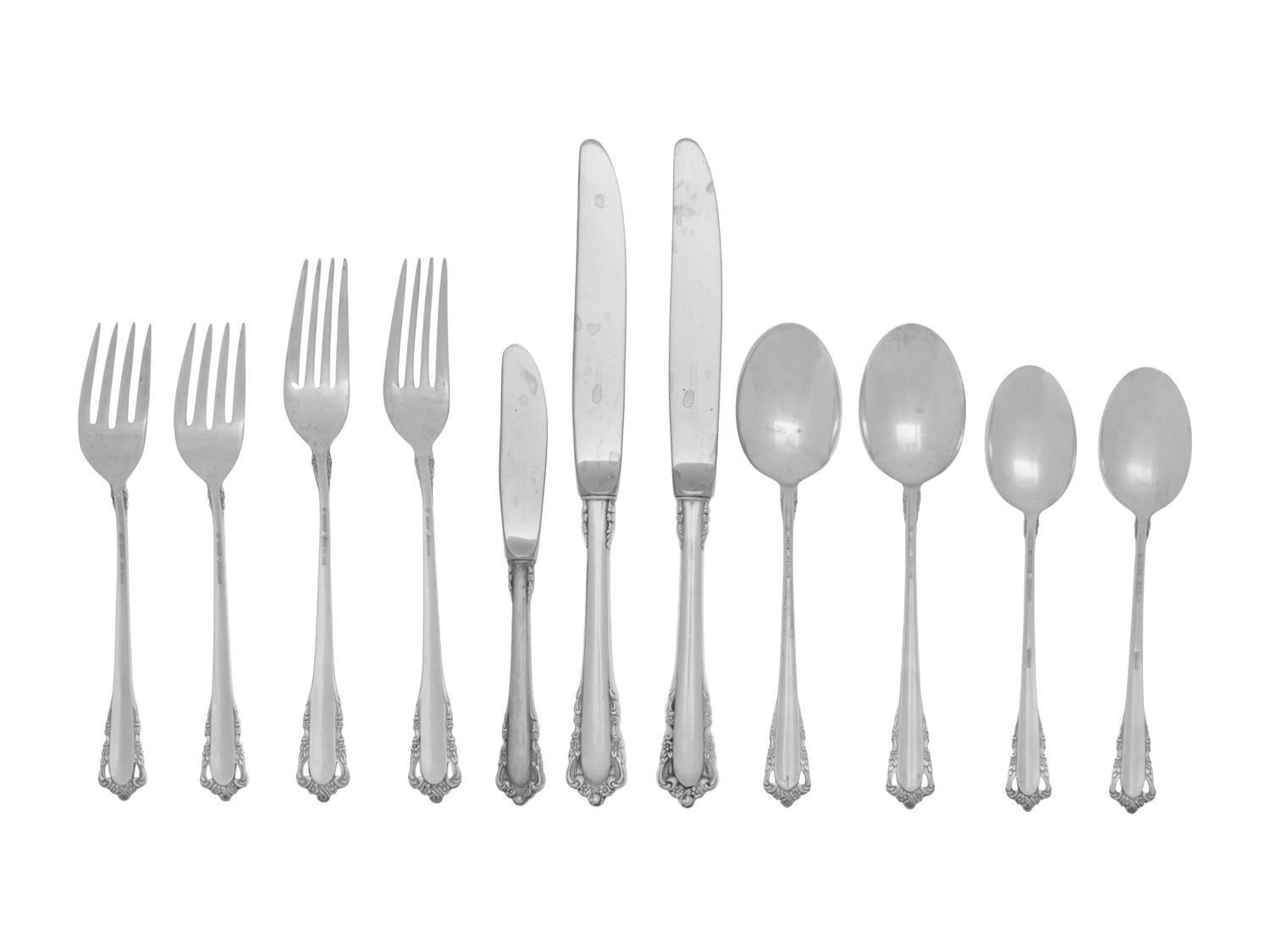 An American Silver Flatware Service