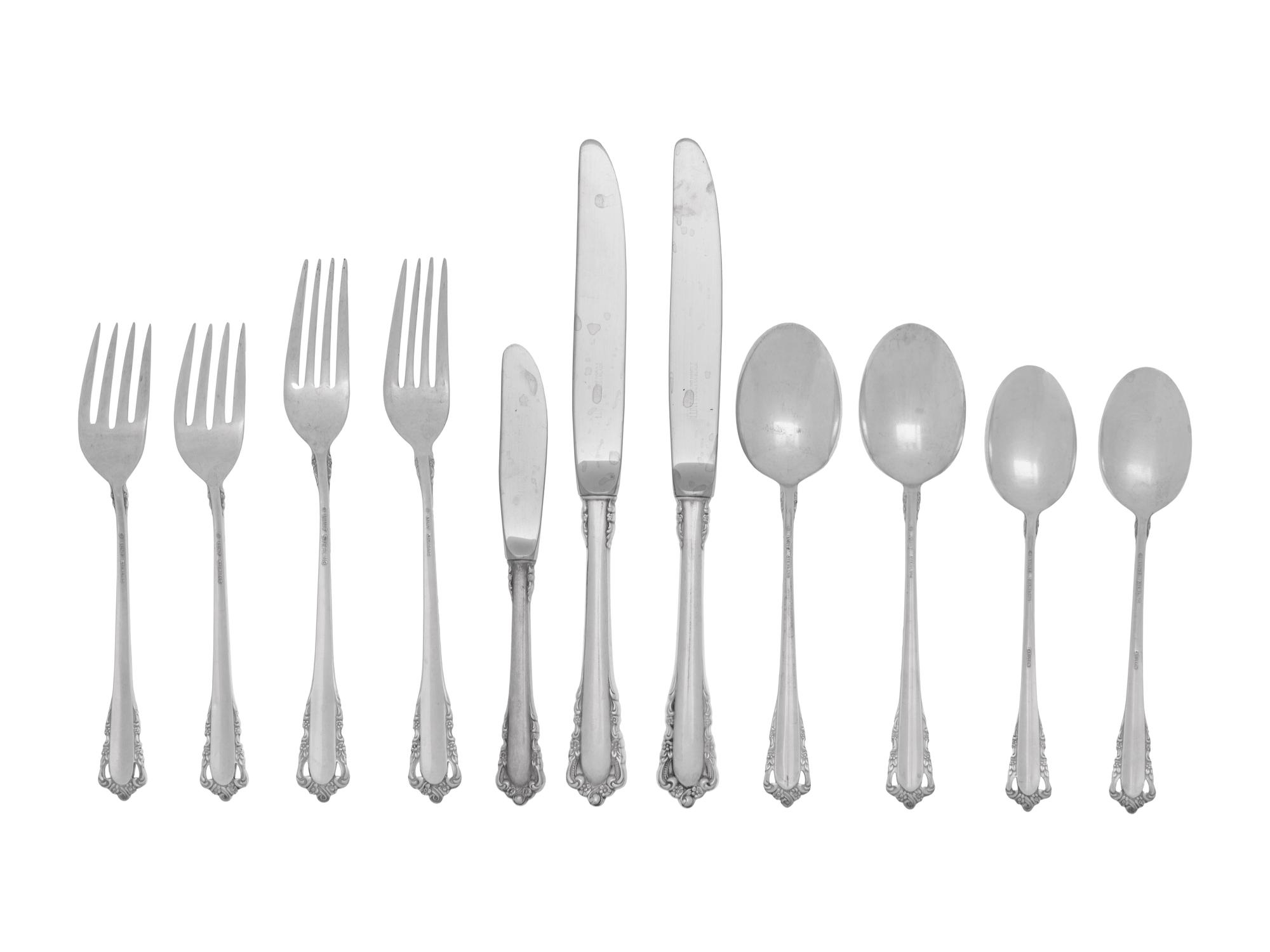 An American Silver Flatware Service